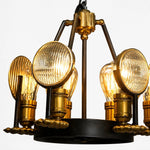 Carica l'immagine nella visualizzazione Galleria, Antique brass chandelier detail