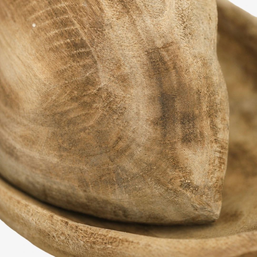 Distressed Paulownia Wood Boat-Shaped Serving Tray detail 7