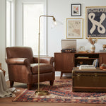 Afbeelding laden in galerijweergave, Clarione Art Deco vloerlamp met heldere glazen kap en metalen voet