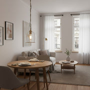 Suspension à dôme en verre Brazara – Design classique avec bordure en métal pour cuisine et salle à manger