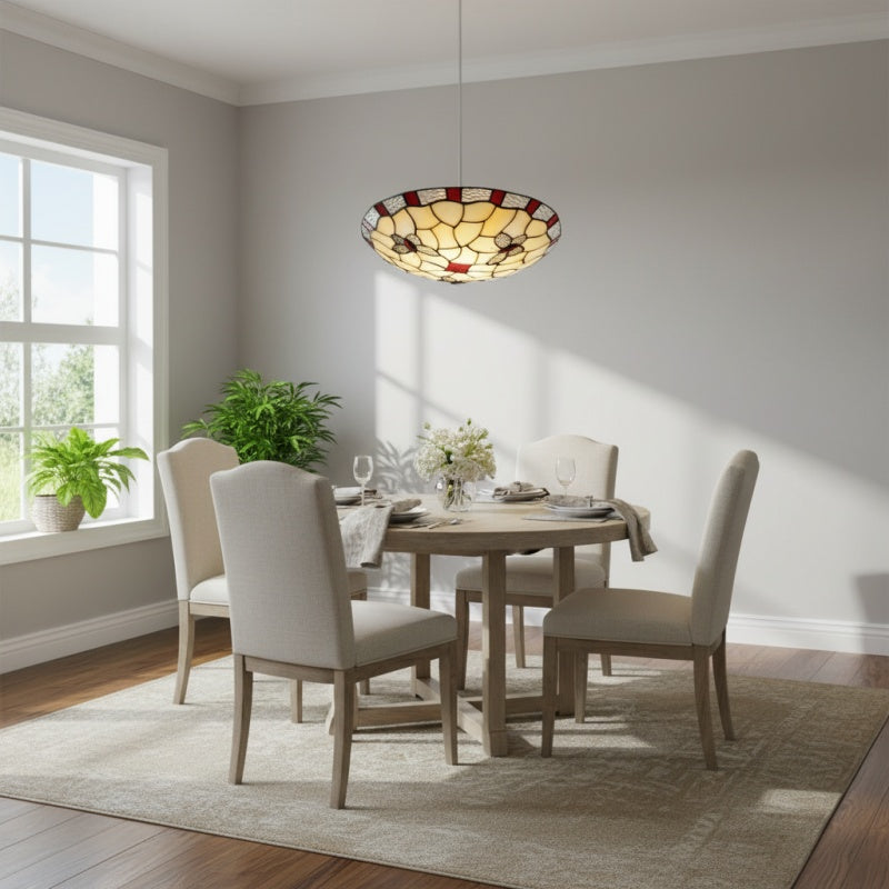 Lámpara Colgante TF Butterfly — Lámpara Colgante Decorativa de Vidrio Teñido para Dormitorio o Entrada