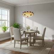 Lampe suspendue papillon TF — Lampe suspendue décorative en vitrail pour chambre ou entrée