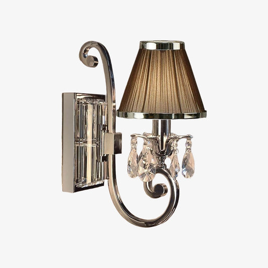 Aplique de Pared de Cristal de Lujo Talonis – Marco con Acabado en Cromo para Dormitorios y Decoración del Hogar