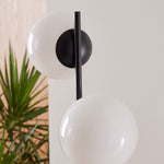 Load image into Gallery viewer, Alessora Sphere Stem Floor Lamp – Metal Frame Marble Base Elegant Lighting
