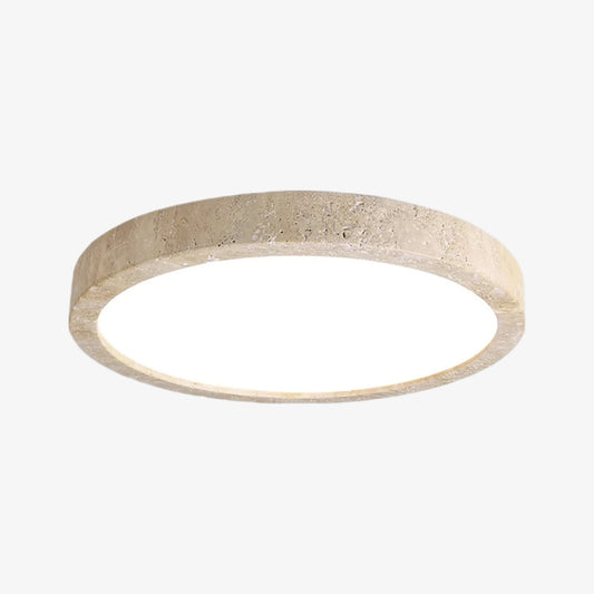 Zenthoris Travertine Ceiling Light Minimalist Flush Mount – Modern Ambient Hallway Lighting