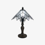 Cargar imagen en el visor de la Galería, Vintage Tiffany stained glass table lamp