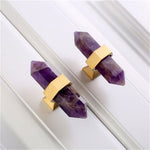 Load image into Gallery viewer, Brass Crystal Door Knobs: Kitchen Cabinet Knobs &amp; Bedroom Drawer Pulls
