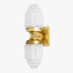 Load image into Gallery viewer, Tierlux Glass Art Deco Wall Sconce - Glass Frosted Globes with Skyscraper Globe
