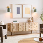 Load image into Gallery viewer, Hanton Modern Minimalist Brass and Glass Sconce – Damp Rated for Bathrooms
