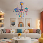 Cargar imagen en el visor de la Galería, Colorful Metal Kids Room Chandelier for Bedroom