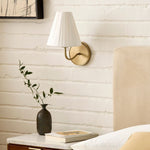 Load image into Gallery viewer, Fibura Sleek Metal Linen Shade Wall Light - Wall-Mounted Art
