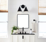 Load image into Gallery viewer, Korvi Iron Tapered Sconce Light - Wall Fixture in Black or Brass
