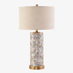 Load image into Gallery viewer, Beamira Natural Shell Mica Table Lamp – Handmade Crafted for Bedroom or Living Room