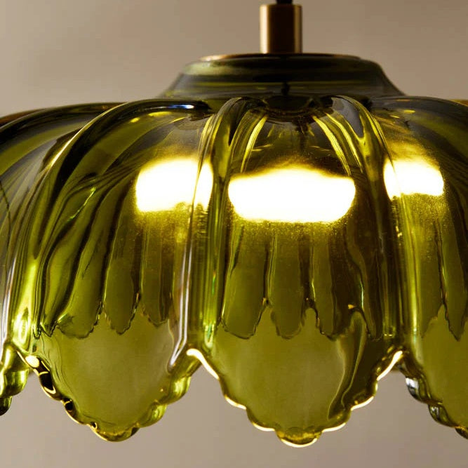 Aridia Klastra Lampa Wisząca z Liści Palmowych Artystyczna Szklana Lampa Wisząca do Korytarza, Kuchni i Salonu