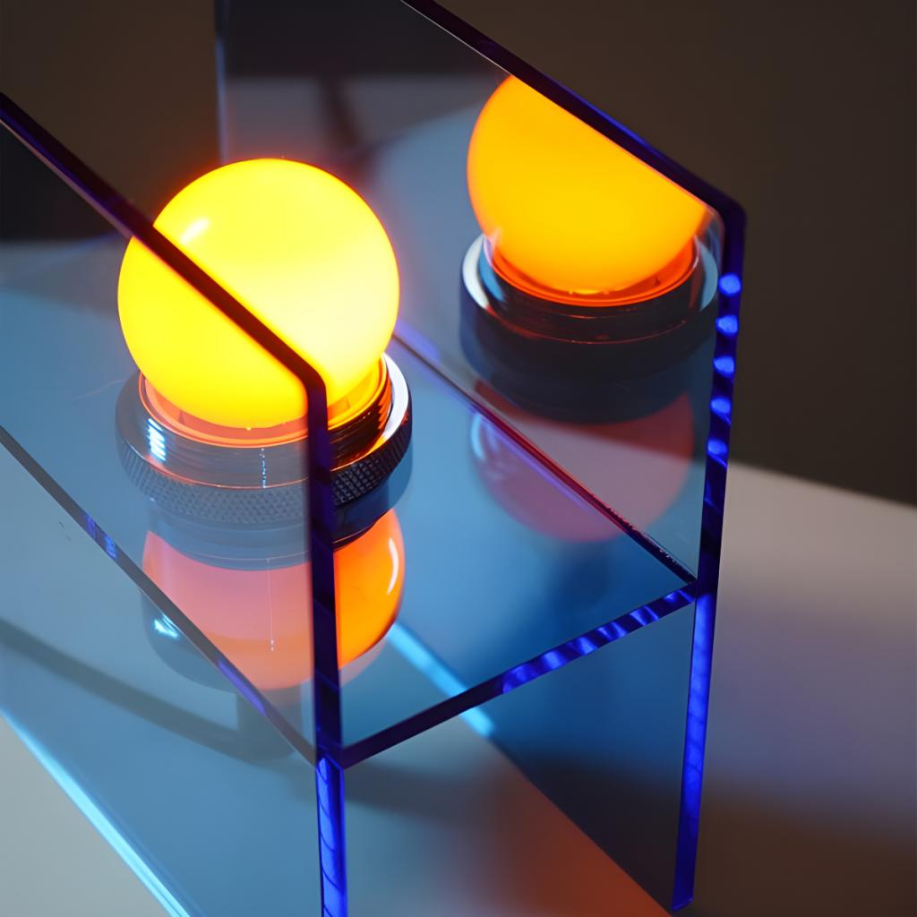 Sunset Ocean Horizon Tischlampe – Farbverlauf Ambient Moderne Dekorative Schreibtischlampe für Innenräume
