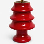 Afbeelding laden in galerijweergave, Embroidered Fabric and Sculptural Ceramic Table Lamp