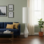 Afbeelding laden in galerijweergave, Lumera Organische Moderne Keramische Vloerlamp - Asymmetrische Sculpturale Vorm en Sfeerverlichting voor Slaapkamer