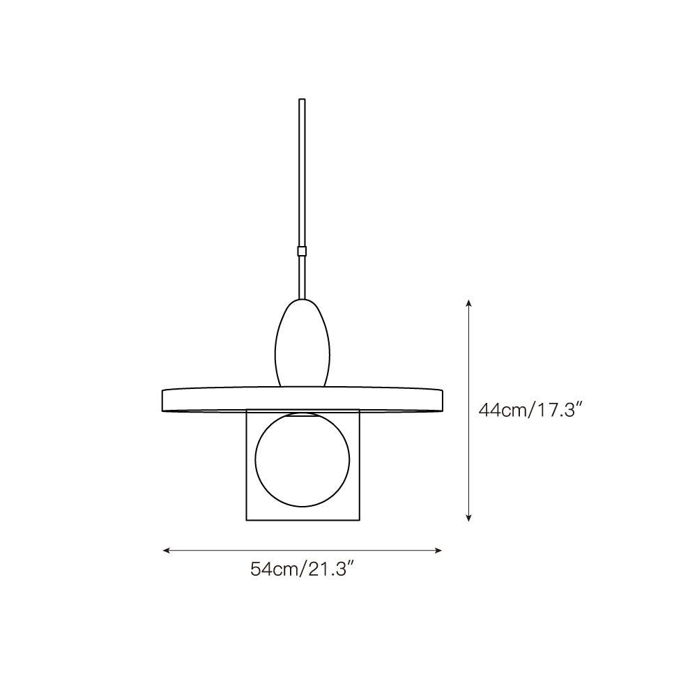 Lampa wisząca Eirene ze szkła