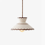 Cargar imagen en el visor de la Galería, French Vintage Scalloped Ceramic Pendant Light 2