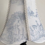 Carica l'immagine nella visualizzazione Galleria, Printed fabric shade with pearl trim detail