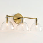 Load image into Gallery viewer, Glavira Recycled Glass Double Sconce - Indoor Brass Wall Lighting
