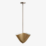 Load image into Gallery viewer, Bellina Radner Pendant Light – Colored Glass Shade with Brass Detail for Modern Spaces
