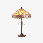 Load image into Gallery viewer, TF Hutchinson Art-Glass Tiffany Style Table Lamp – Handcrafted Design for Home and Office