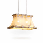 Charger l'image dans la visionneuse de la galerie, Style B 50 cm ivory white wood and fabric pendant lamp