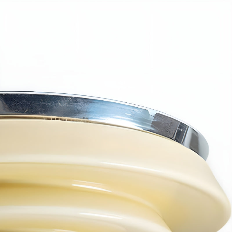 Mallew Flush Mount Ceiling Light – Layered Wave Silhouette Vintage Style Lamp for Indoor Use