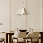 Load image into Gallery viewer, Oslan Ivory Linen Pendant Light - Scalloped Shade Modern Ceiling Lamp
