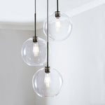 Load image into Gallery viewer, Selvion Minimalist Crystal Chandelier - Handcrafted Glass Sculptural Lighting Fixture
