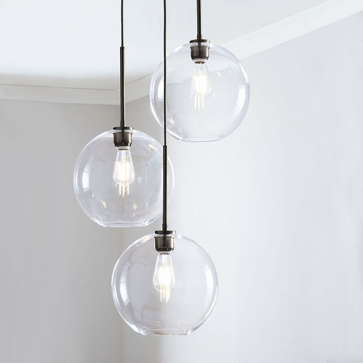 Selvion Minimalist Crystal Chandelier - Handcrafted Glass Sculptural Lighting Fixture