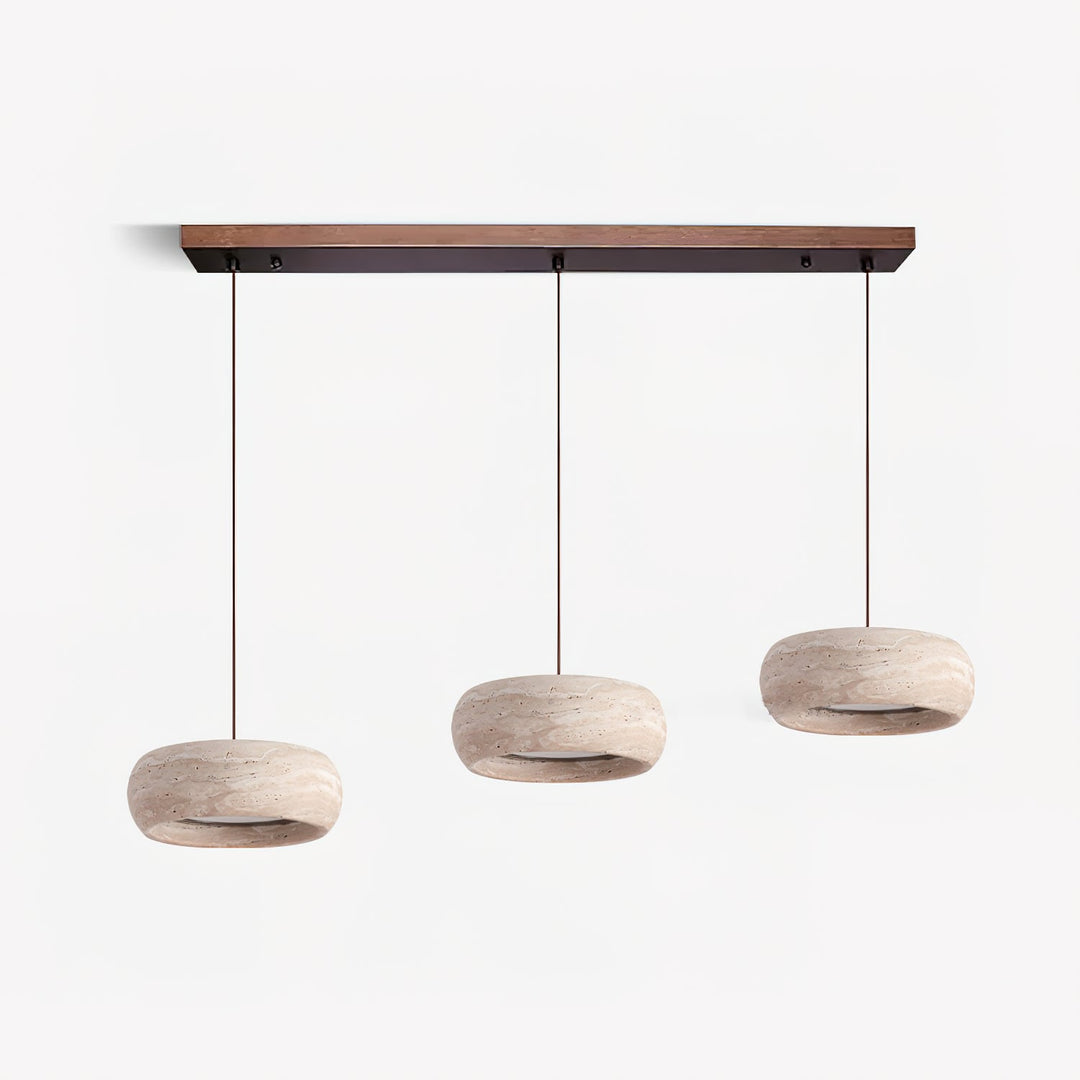 Travertine Drum Pendant Lamp