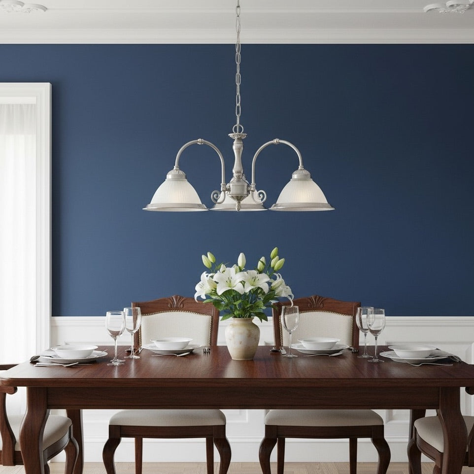 Suspension en verre côtelé TF Vintora – Finition métallique élégante pour cuisines, salles à manger et couloirs