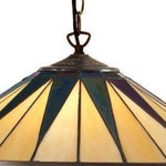 Afbeelding laden in galerijweergave, TF Dark Star Tiffany-hanger – glas-in-lood geometrisch ontwerp plafondlamp voor woonkamers