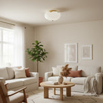 Load image into Gallery viewer, Modo Ceiling Light –Minimalist Glass Shade with Sleek Brass Frame for Dining Room or Office