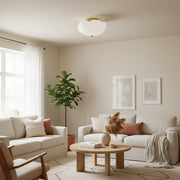 Plafonnier Modo – Abat-jour en verre minimaliste avec cadre en laiton élégant pour salle à manger ou bureau