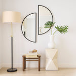 Load image into Gallery viewer, Mavora Adjustable Floor Lamp - Modern Telescoping Light with Linen Shade for Reading
