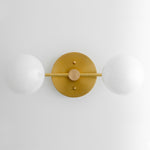 Load image into Gallery viewer, Glorica Glass Curved Arm Modern Wall Lamp for Bathroom &amp; Hallways

