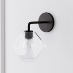 Load image into Gallery viewer, Talvior Geometric Modern Bathroom Sconce - Faceted Shade Light in Luxe Finishes
