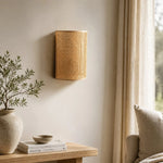 Load image into Gallery viewer, Japanese Rattan Wood Wall Sconce