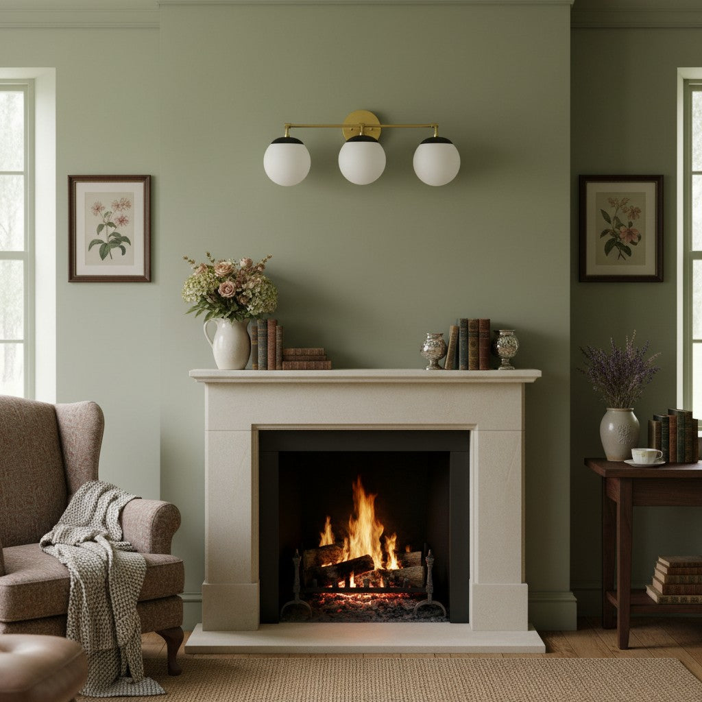 Glorica Glass Wall Sconce - Modern Vintage Vanity Light Fixture