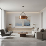 Afbeelding laden in galerijweergave, Oryven Moderne Rustieke Hanglamp - Trommelkap Hanglamp - Veelzijdige Industriële Stijl voor Thuis U07