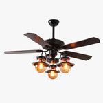 Cargar imagen en el visor de la Galería, Style A wood blades three-light ceiling fan