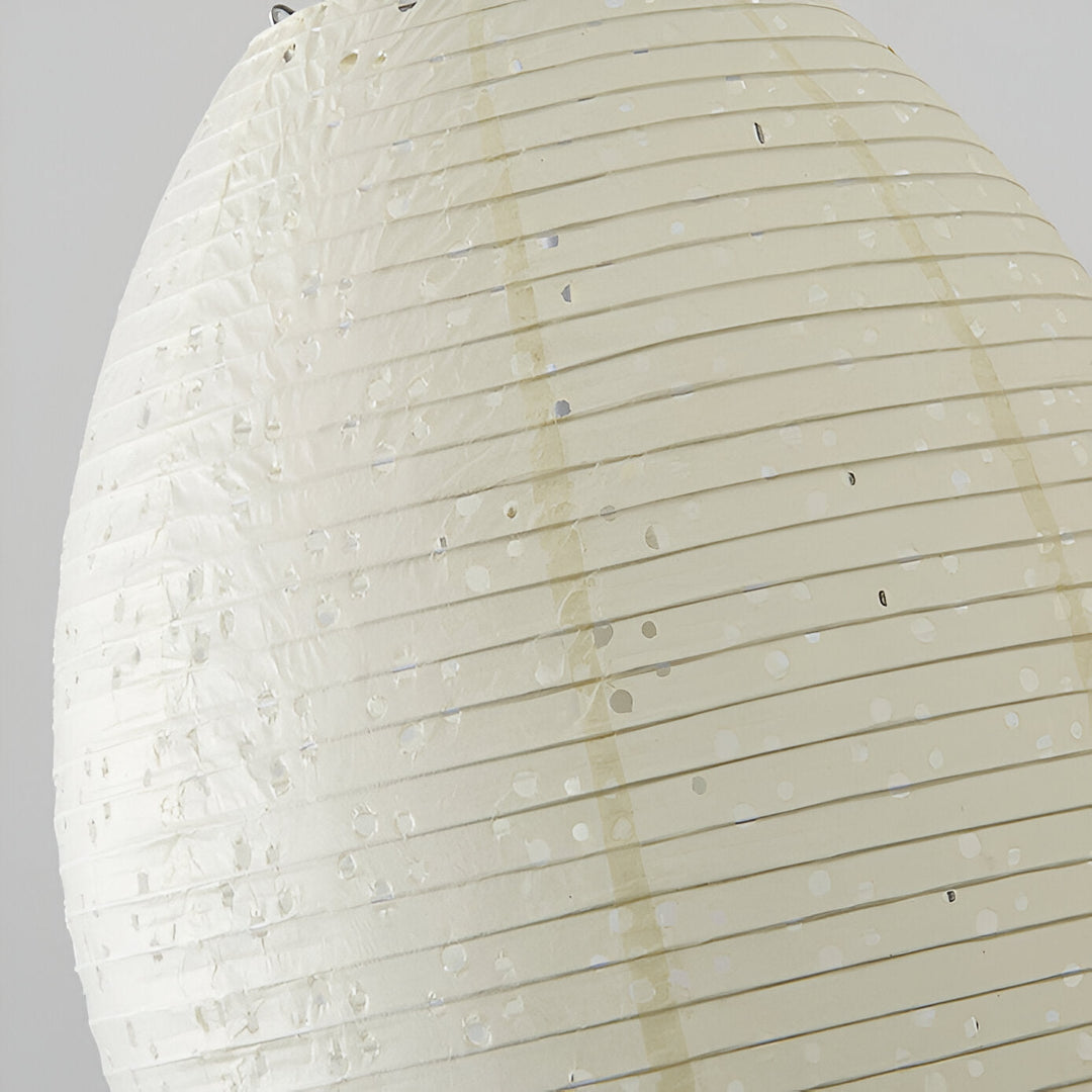 Lámpara colgante tradicional Japandi Wabi-Sabi de papel elíptico