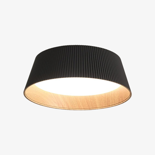 Lámpara de Techo Moderna con Pantalla Texturizada Acanalada Ribravo - Lámpara Minimalista Moderna para Sala