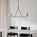 Load image into Gallery viewer, Diora Pendant Light -  Modern Metal Fixture with Linen Shades
