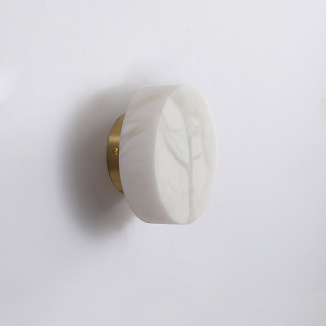 Zylindrische Alabaster Wandleuchte