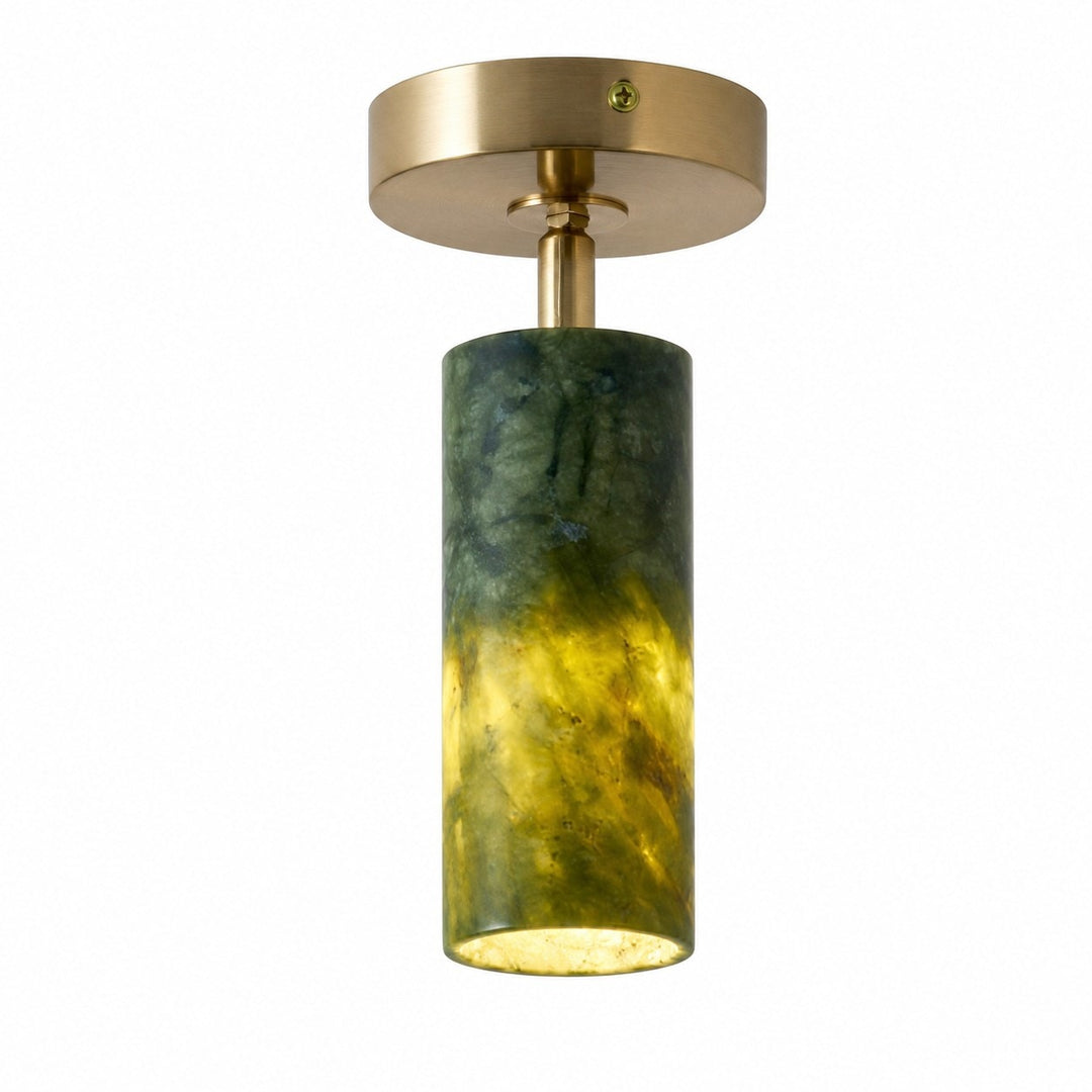 Plafondlamp van natuurlijk jadeglas voor doorgangen