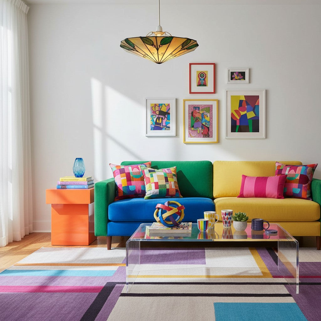 Pantalla de lámpara de vidrio teñido con colgante en forma de hoja estilo Tiffany TF Harken para sala de estar y dormitorio